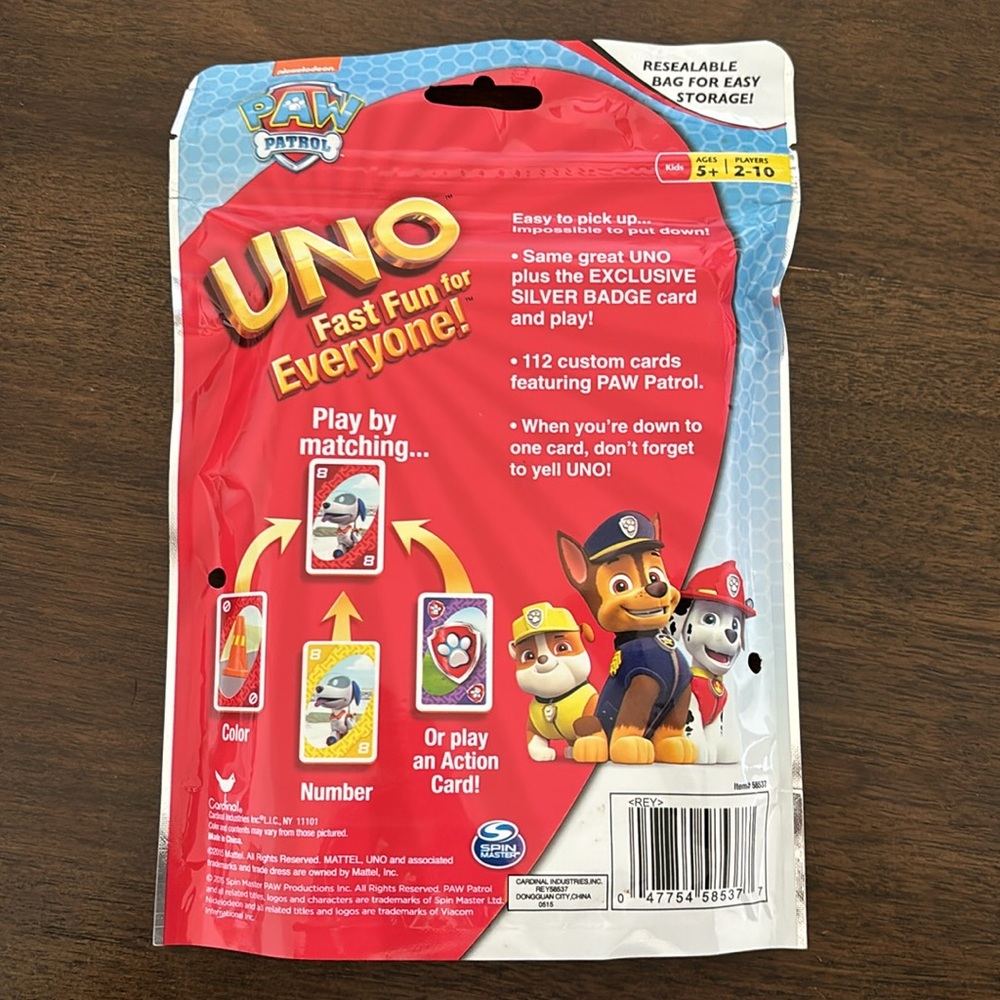 Paw Patrol UNO Cards - NEW - Picture 2 of 2